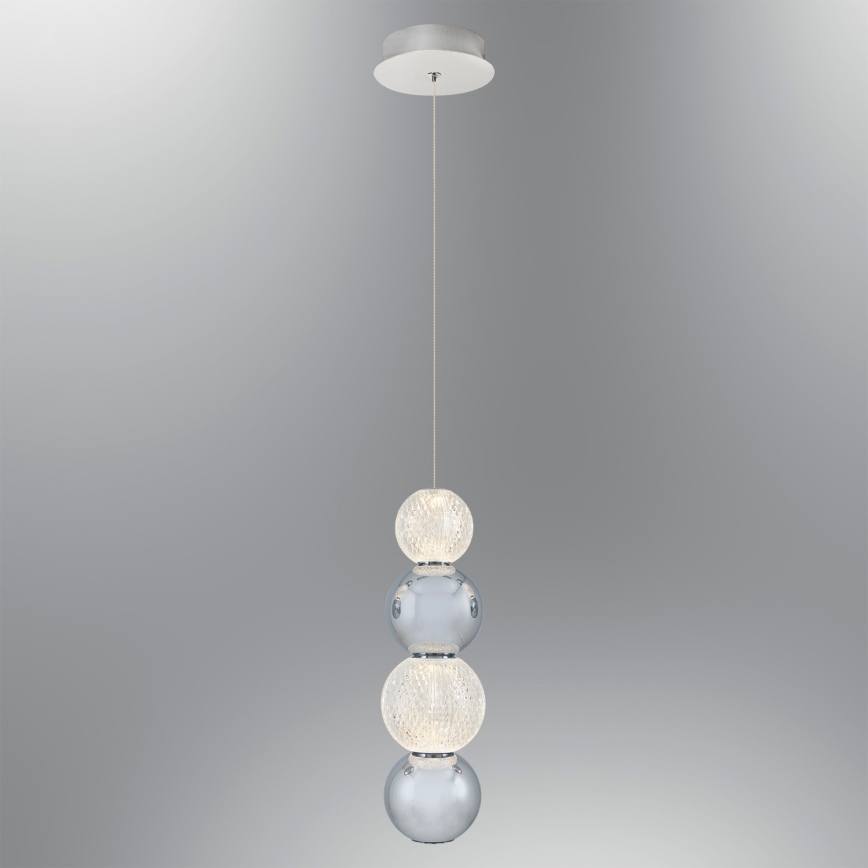 Lustre LED suspenso CREMONA LED/7W/230V 3000K cromado fosco