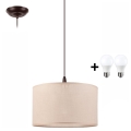 Lustre LED suspenso em cabo NOEL 1xE27/60W/230V bege