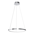Lustre LED suspenso em cabo ROTONDA LED/27W/230V cromo brilhante