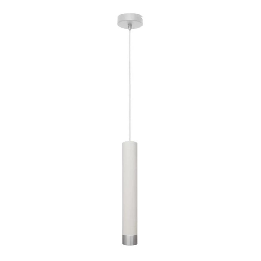 Lustre LED suspenso em cabo TUBA 1xGU10/4,8W/230V branco/cromado brilhante