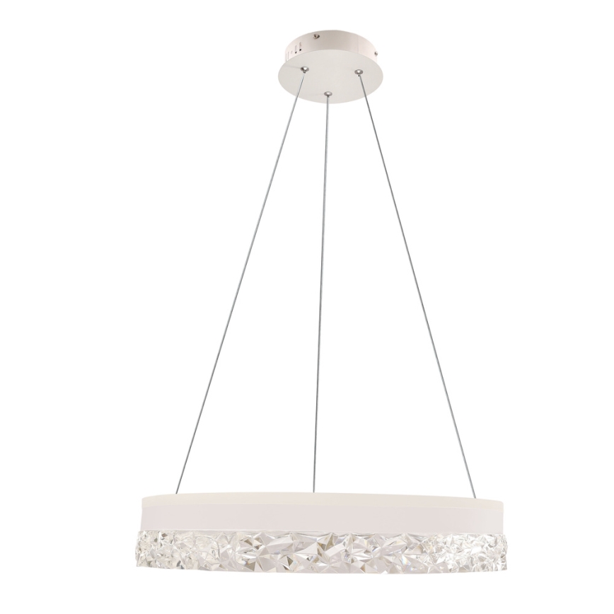 Lustre LED suspenso FROZI LED/32W/230V diâmetro 50 cm branco