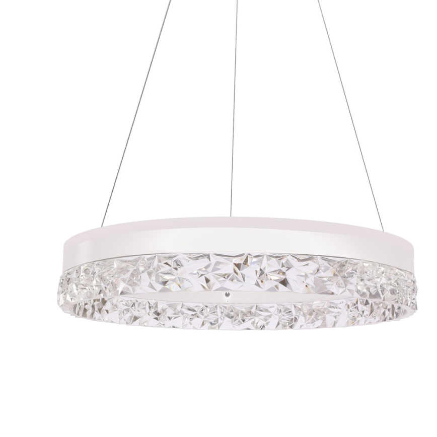 Lustre LED suspenso FROZI LED/32W/230V diâmetro 50 cm branco