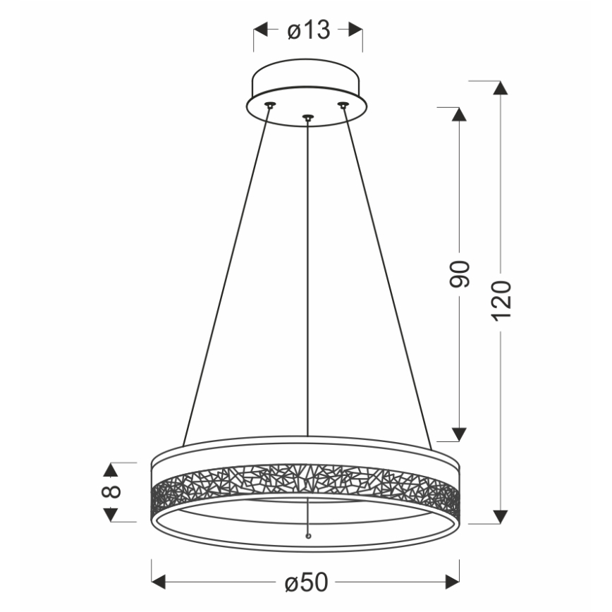 Lustre LED suspenso FROZI LED/32W/230V diâmetro 50 cm branco