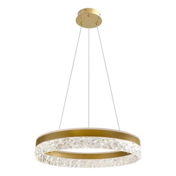 Lustre LED suspenso FROZI LED/32W/230V diâmetro 50 cm dourado