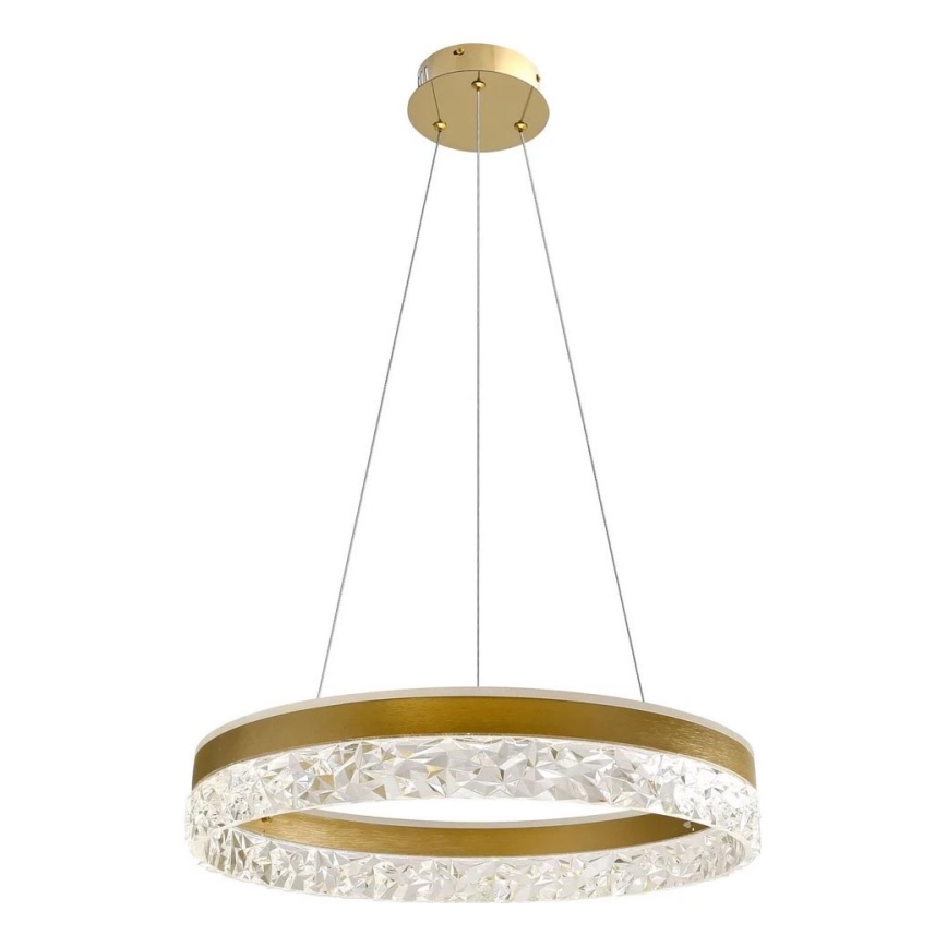 Lustre LED suspenso FROZI LED/32W/230V diâmetro 50 cm dourado