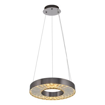Lustre LED suspenso JESI LED/35W/230V 3000K diâmetro 40 cm prateado