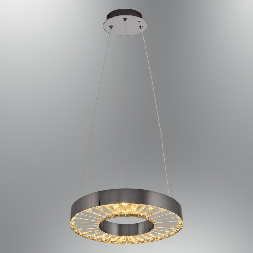 Lustre LED suspenso JESI LED/35W/230V 3000K diâmetro 40 cm prateado