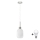 Lustre LED suspenso por cabo HARMA 1xE27/60W/230V Ø 14 cm cromado mate/branco