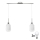 Lustre LED suspenso por cabo HARMA 2xE27/60W/230V cromo mate/branco
