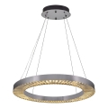 Lustre LED suspenso por cabo JESI LED/85W/230V 3000K Ø 80 cm prateado