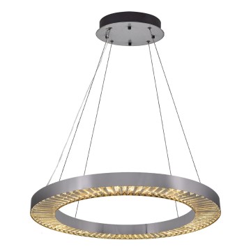 Lustre LED suspenso por cabo JESI LED/85W/230V 3000K Ø 80 cm prateado