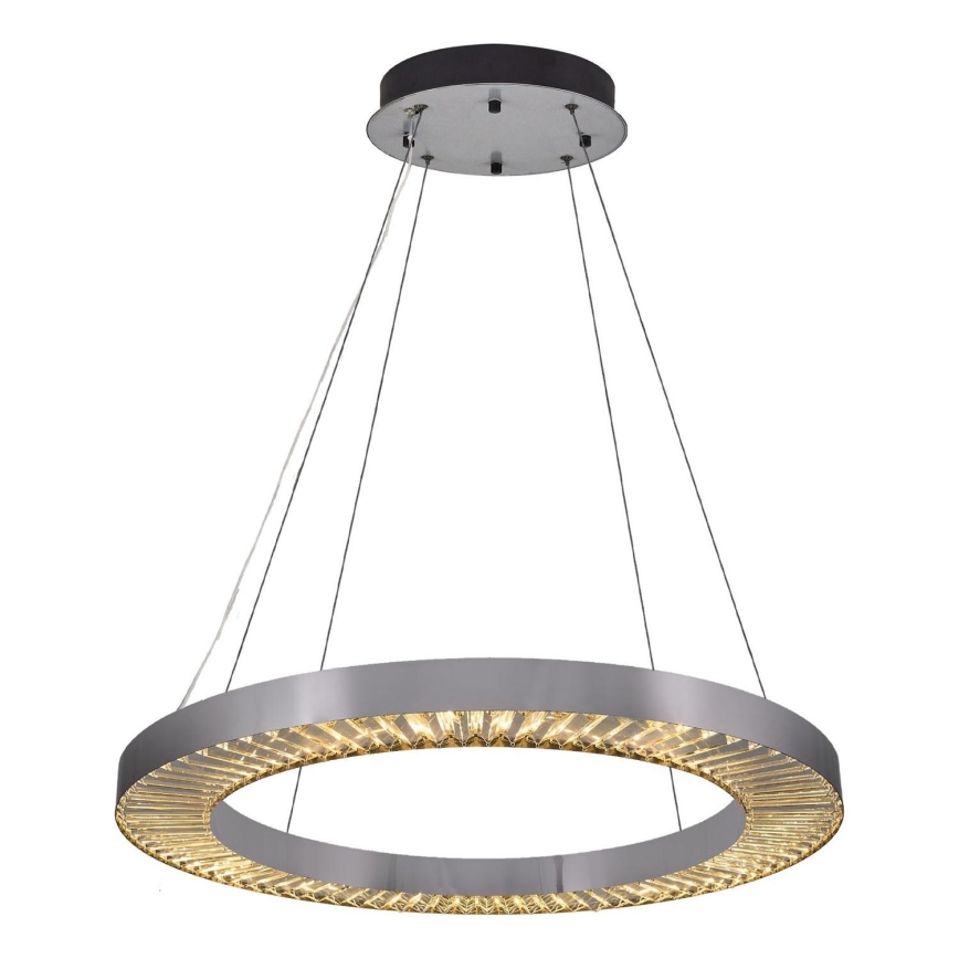 Lustre LED suspenso por cabo JESI LED/85W/230V 3000K Ø 80 cm prateado