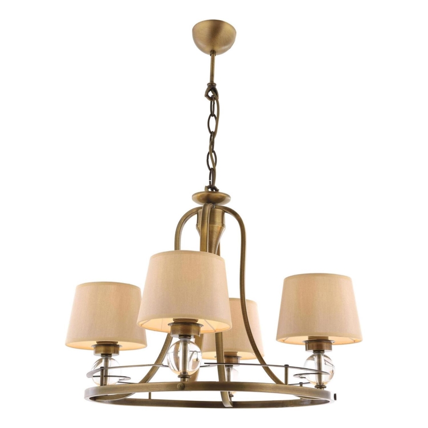 Lustre NARA com corrente 4xE27/40W/230V latão