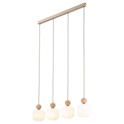 Lustre pendente BALLO com cabo 4xE14/10W/230V bege