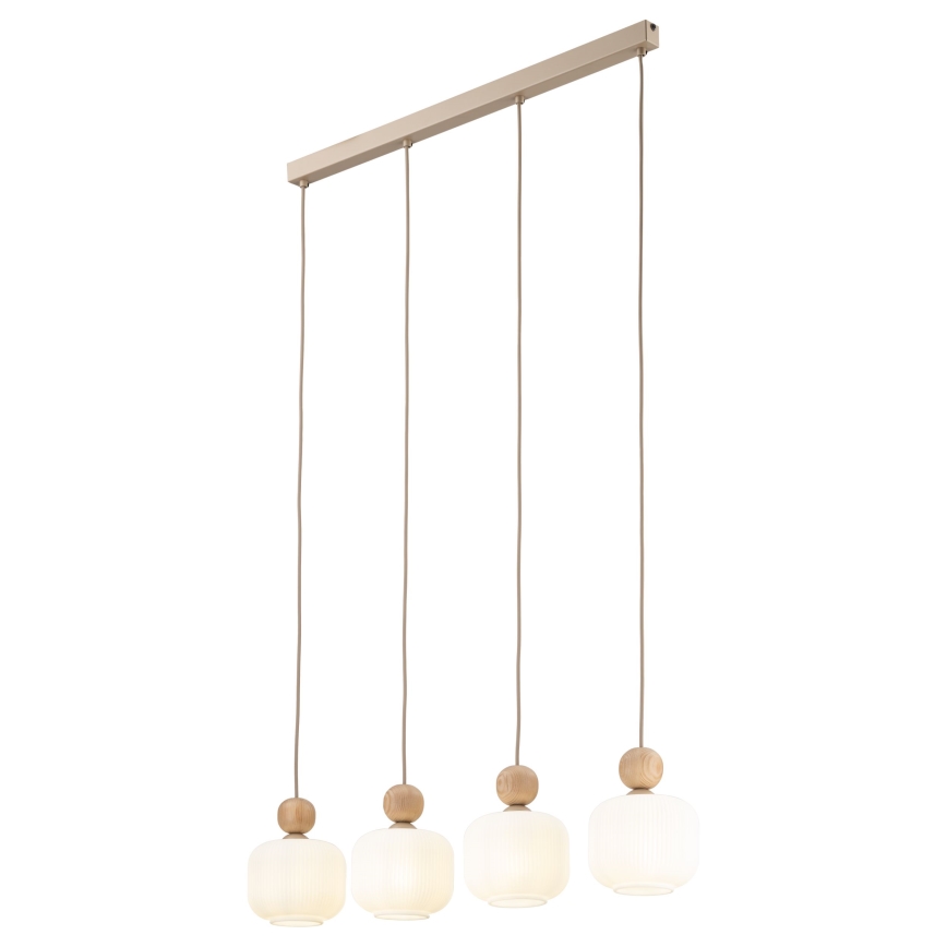 Lustre pendente BALLO com cabo 4xE14/10W/230V bege