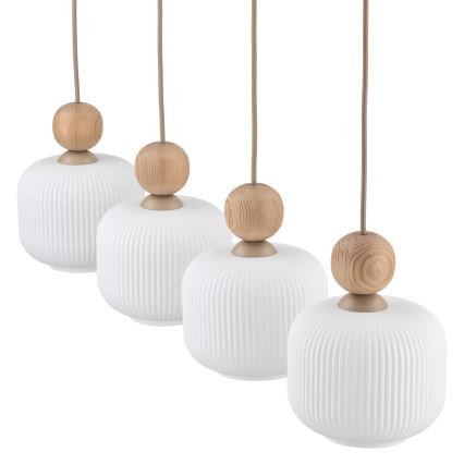 Lustre pendente BALLO com cabo 4xE14/10W/230V bege