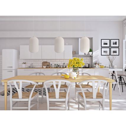 Lustre pendente com cabo CRESTO 1xE27/40W/230V branco