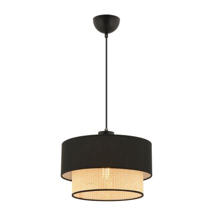 Lustre pendente com cabo ECHO 1xE27/60W/230V preto/bege
