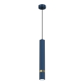 Lustre pendente com cabo JOKER 1xGU10/25W/230V azul/dourado