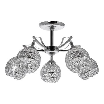 Lustre pendente de cristal 5xE27/60W/230V