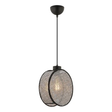 Lustre pendente DRUM 1xE27/60W/230V cinzento/preto
