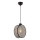 Lustre pendente DRUM 1xE27/60W/230V cinzento/preto