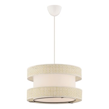 Lustre pendente em cabo HALO 1xE27/60W/230V creme