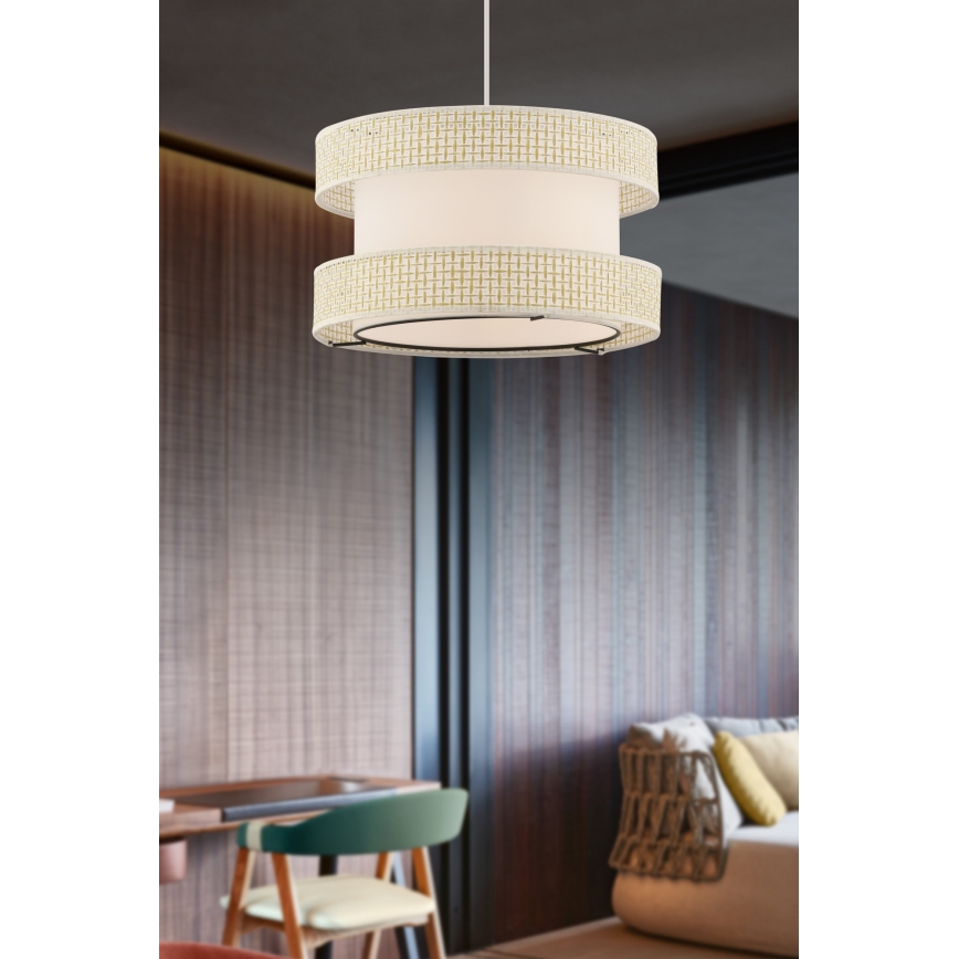 Lustre pendente em cabo HALO 1xE27/60W/230V creme