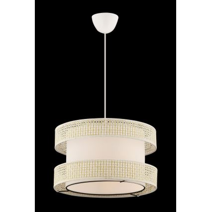 Lustre pendente em cabo HALO 1xE27/60W/230V creme