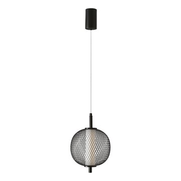 Lustre pendente em cabo PUMA LED/10W/230V, diâmetro 20 cm, preto