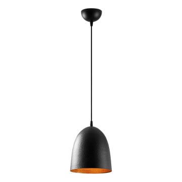 Lustre pendente em cabo TATTOO 1xE27/40W/230V, diâmetro 20 cm, preto