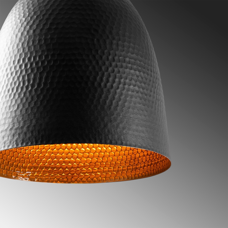 Lustre pendente em cabo TATTOO 1xE27/40W/230V, diâmetro 20 cm, preto