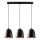 Lustre pendente em cabo TATTOO 3xE27/40W/230V preto