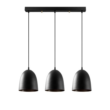 Lustre pendente em cabo TATTOO 3xE27/40W/230V preto