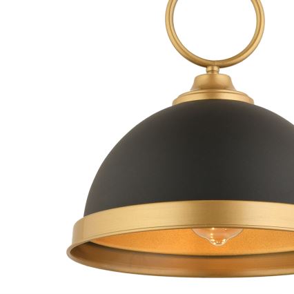 Lustre pendente MONZA com cabo 1xE27/40W/230V Ø 30 cm preto/bronze