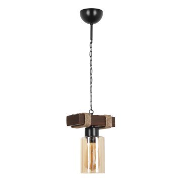 Lustre pendurado JASMIN 1xE27/40W/230V castanho/bege