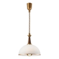 Lustre retrátil CHIARA 1xE27/60W/230V castanho/buche