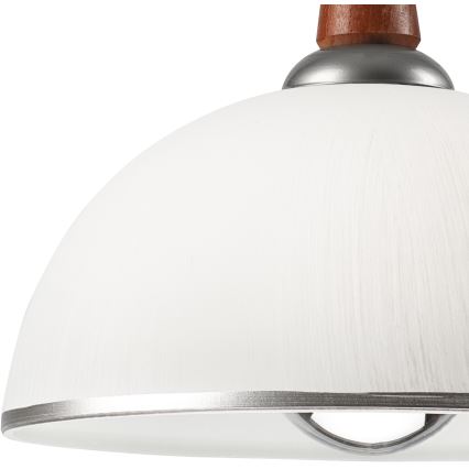 Lustre retrátil CHIARA 1xE27/60W/230V prata/marrom/buche