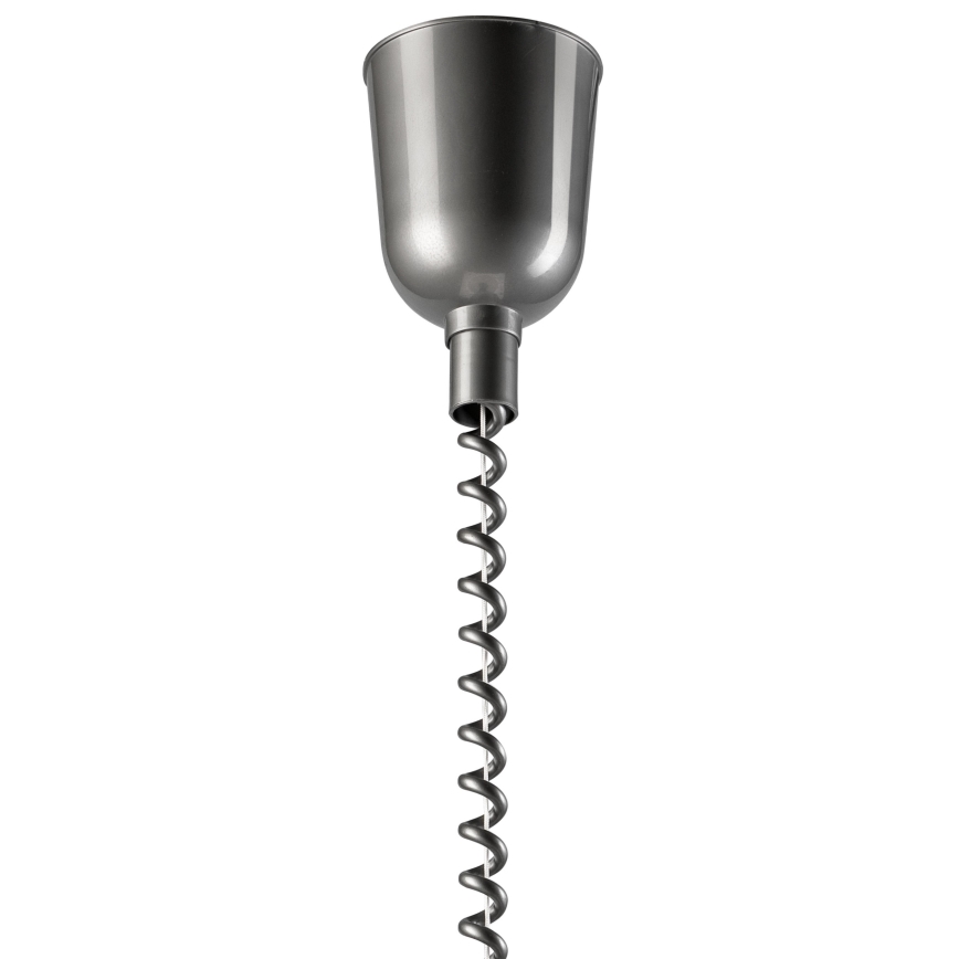 Lustre retrátil CHIARA 1xE27/60W/230V prata/marrom/buche
