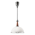 Lustre retrátil CHIARA 1xE27/60W/230V prata/marrom/buche
