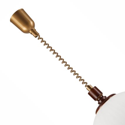Lustre retrátil RAMONA 1xE27/60W/230V bege/ castanho escuro/pinho