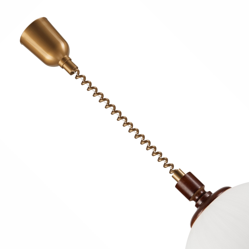 Lustre retrátil RAMONA 1xE27/60W/230V bege/ castanho escuro/pinho
