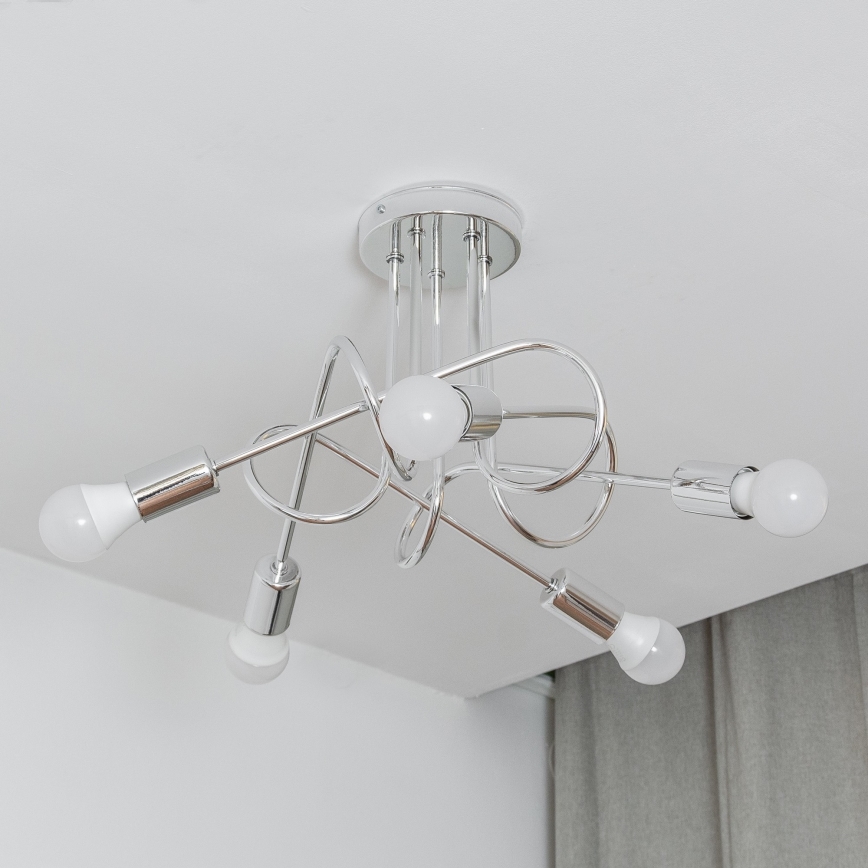 Lustre sobreposto OXFORD 5xE27/15W/230V cromo polido