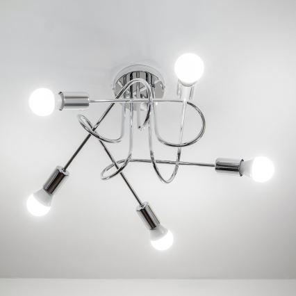 Lustre sobreposto OXFORD 5xE27/15W/230V cromo polido