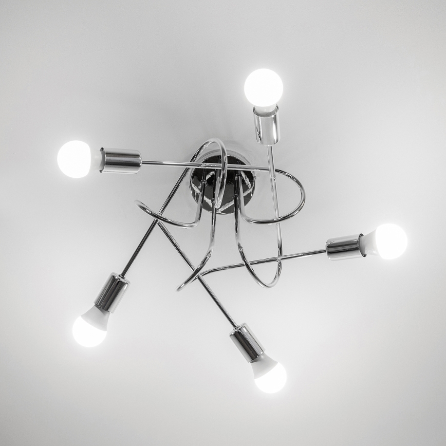 Lustre sobreposto OXFORD 5xE27/15W/230V cromo polido