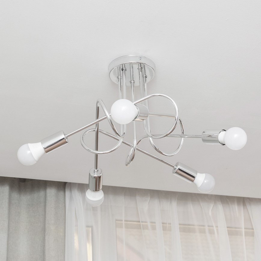 Lustre sobreposto OXFORD 5xE27/15W/230V cromo polido