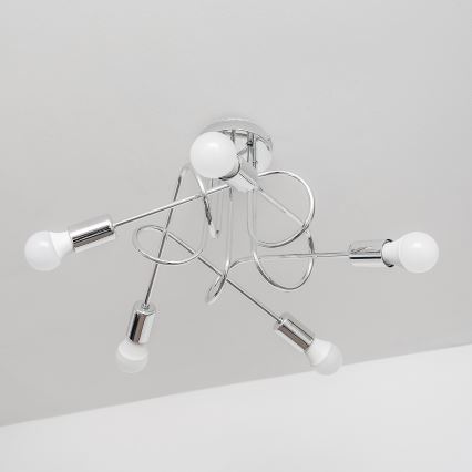 Lustre sobreposto OXFORD 5xE27/15W/230V cromo polido