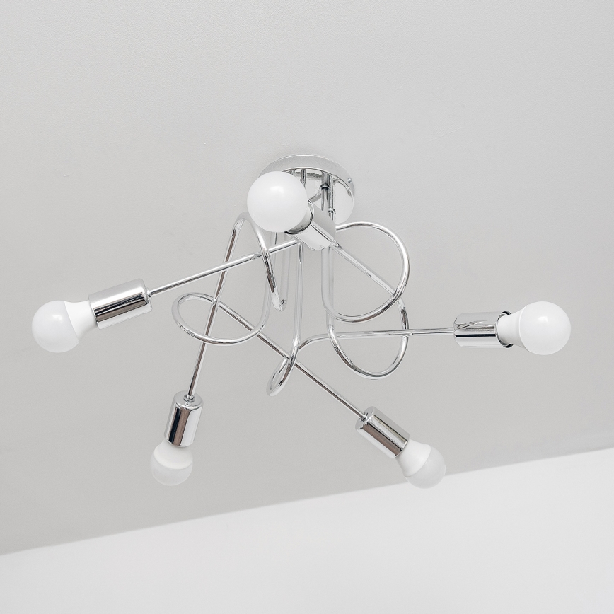 Lustre sobreposto OXFORD 5xE27/15W/230V cromo polido
