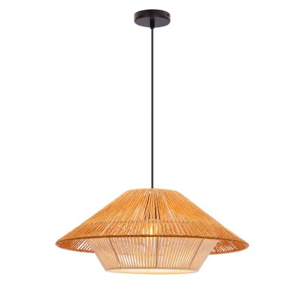 Lustre suspenso AFRICA com cabo 1xE27/40W/230V Ø 50 cm castanho/creme