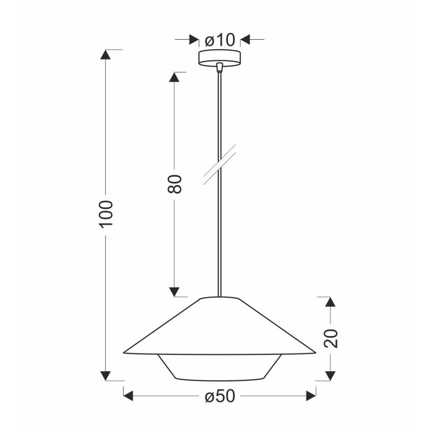 Lustre suspenso AFRICA com cabo 1xE27/40W/230V Ø 50 cm castanho/creme